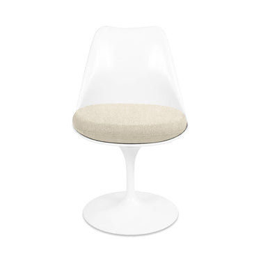 Witte tulp eetkamerstoel met glasvezel kuip – Ditto Design