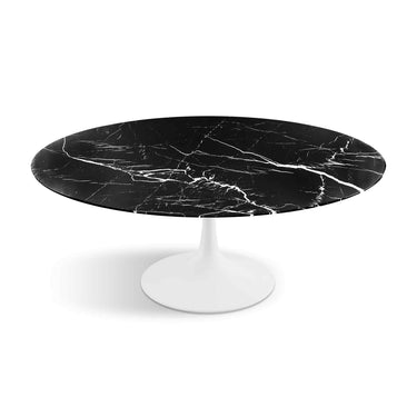 Ovale zwarte marmeren tulp eettafel – Ditto Design