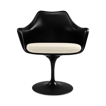 Zwarte tulp eetkamerstoel met armleuning – Ditto Design