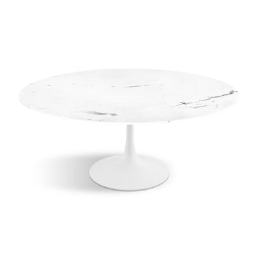 Ovale witte marmeren tulp eettafel Ø 180 cm – Ditto Design