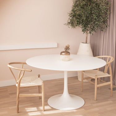 Flute Tafelpoot Wit Rond Dia 65