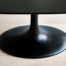 Zwarte ovale XL Flute Tafelpoot van Ditto Design, stevige metalen poot voor eettafel met moderne uitstraling