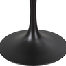 Zwarte ronde tafelpoot van Ditto Design, diameter 60 cm, met een elegante flute vorm voor tafelondersteuning