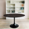 Ronde zwarte marmeren tulp eettafel (Nero Marquina) Ø 137 cm – Ditto Design